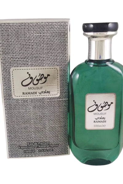 عطر موصوف رمادي للرجال