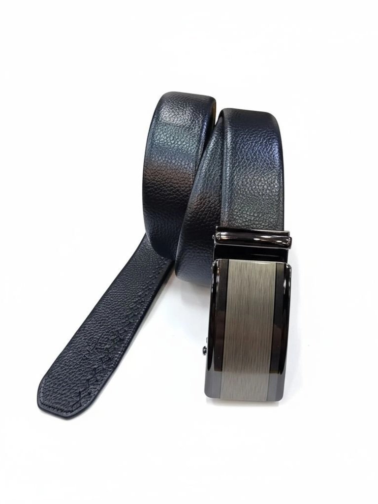 حزام رسمي بكلة سحب أسود - الصورة 2