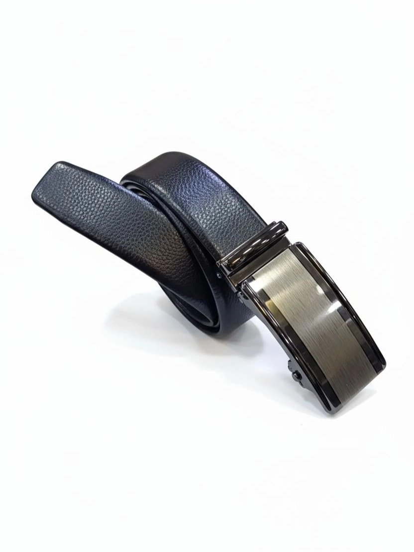 حزام رسمي بكلة سحب أسود - الصورة 3