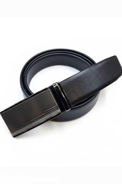 حزام رسمي بكلة سحب أسود