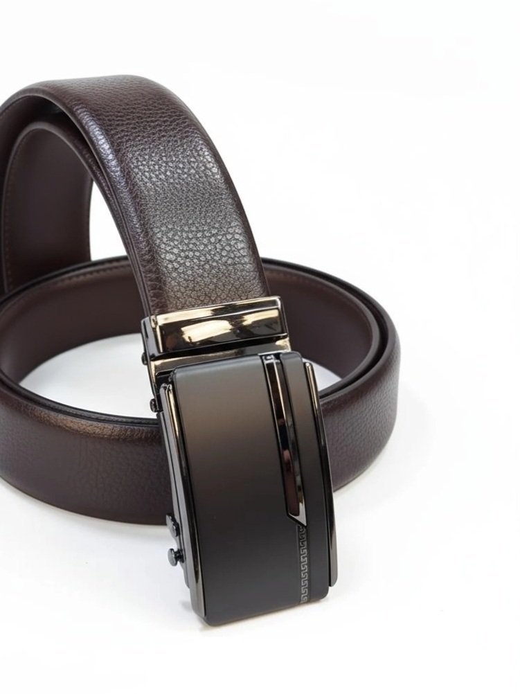 حزام رسمي بكلة سحب بني أو أسود - الصورة 2