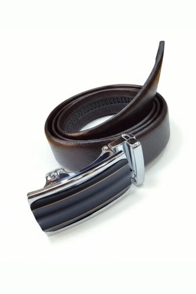 حزام رسمي بكلة سحب بني أو أسود