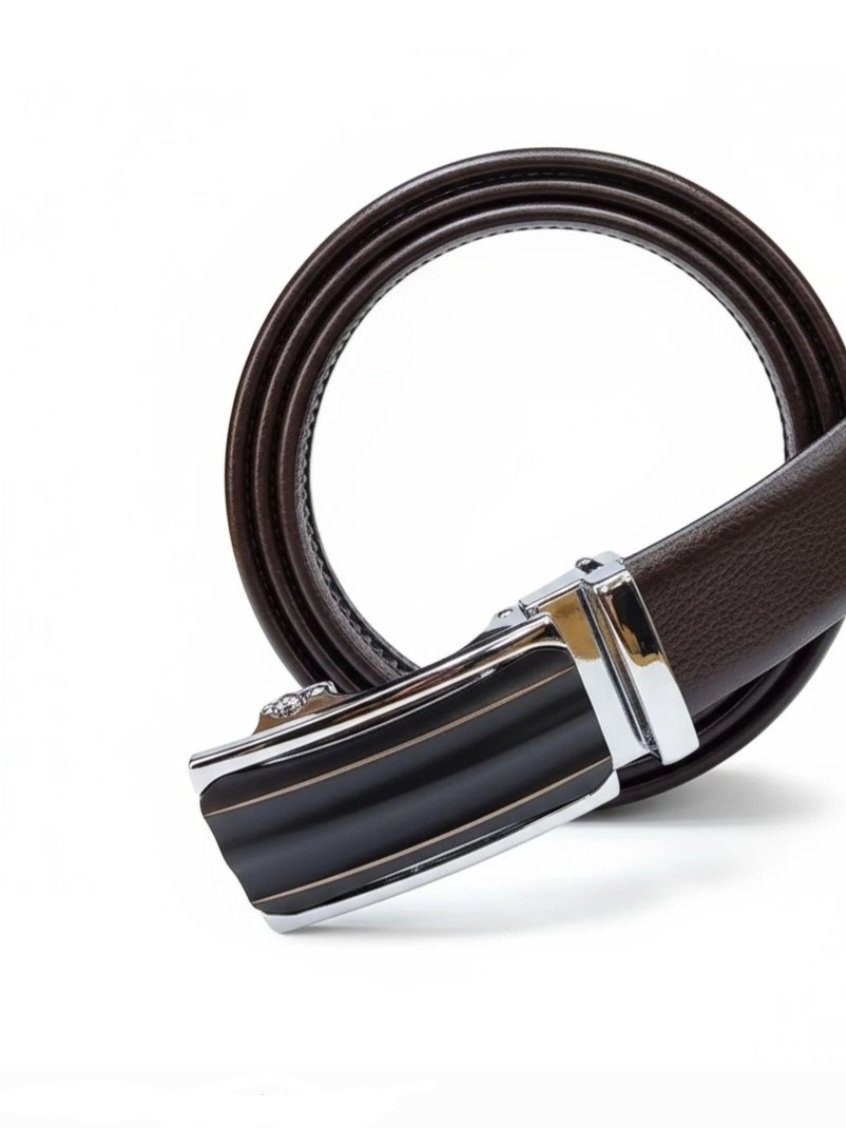 حزام رسمي بكلة سحب بني أو أسود - الصورة 3