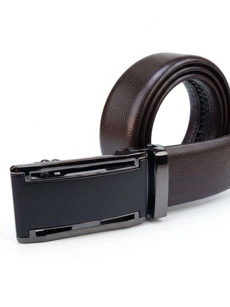 حزام رسمي بكلة سحب بني أو أسود - الصورة 2