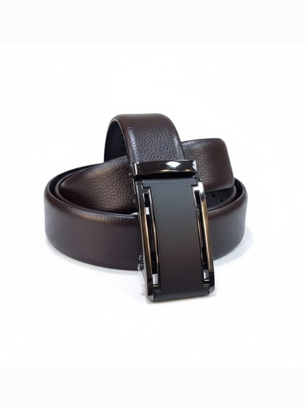 حزام رسمي بكلة سحب بني أو أسود - الصورة 3