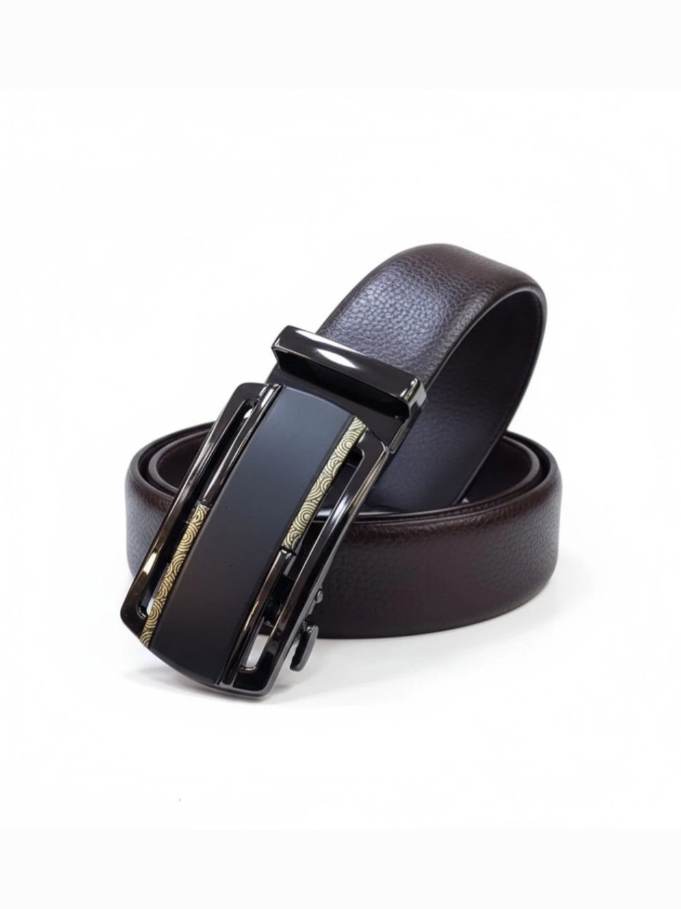 حزام رسمي بكلة سحب بني أو أسود - الصورة 2