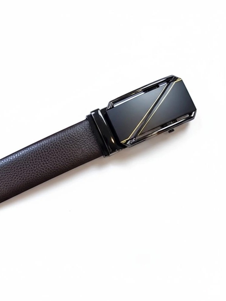 حزام رسمي بكلة سحب بني أو أسود - الصورة 2