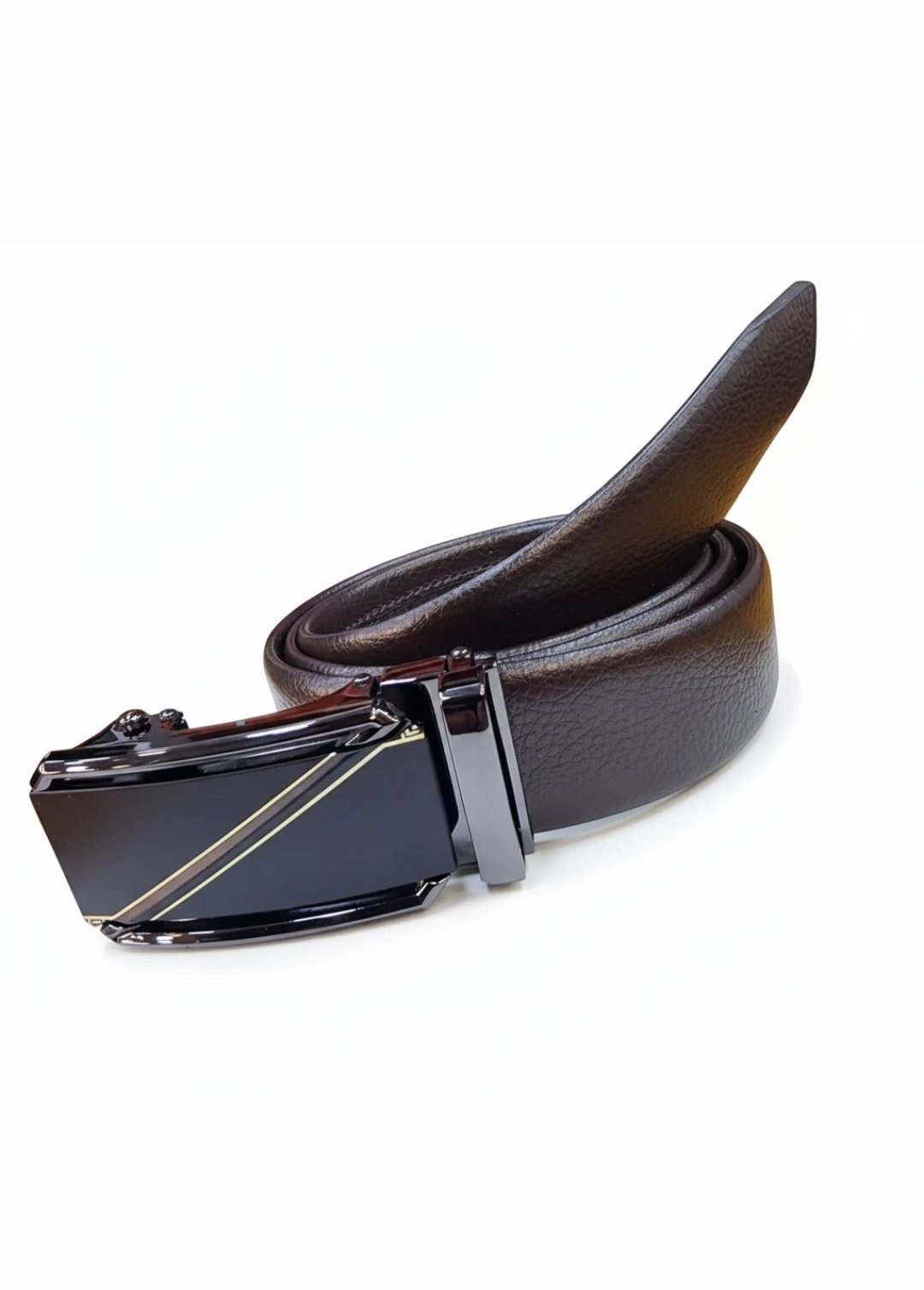 حزام رسمي بكلة سحب بني أو أسود