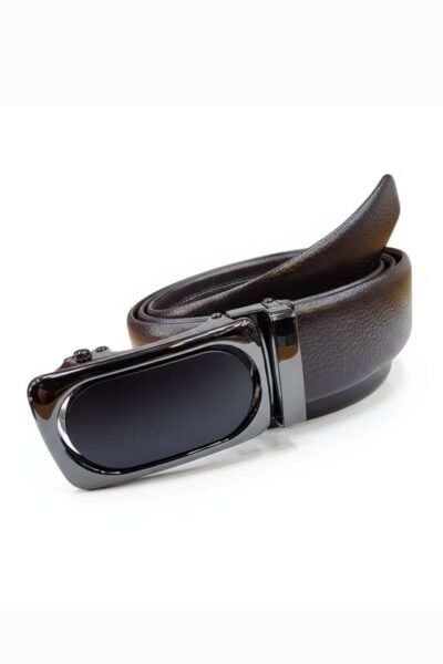 حزام رسمي بكلة سحب بني أو أسود