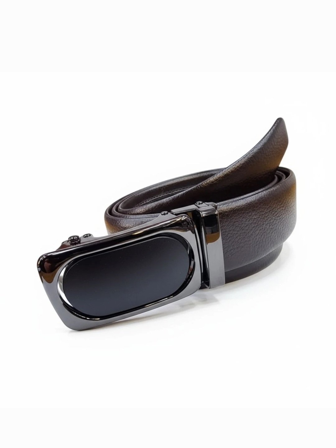 حزام رسمي بكلة سحب بني أو أسود