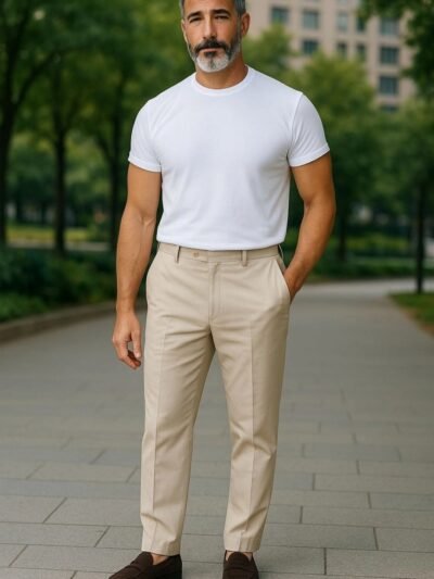 بنطلون قماش ⁦ ⁦⁦ ⁩  regular fit⁩⁩