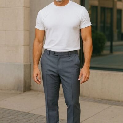 بنطلون قماش ⁦⁦ ⁩  regular fit⁩⁩⁩⁩