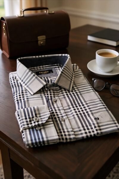 قميص رسمي كارو كم