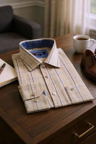 قميص رسمي كارو كم