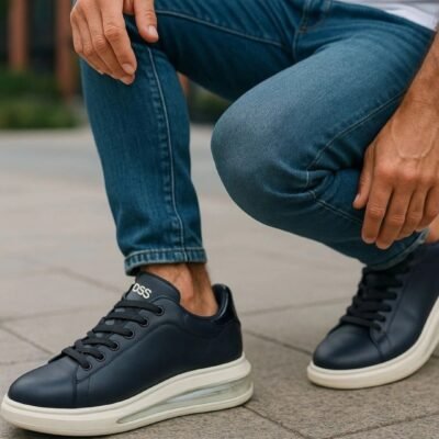 شوز تركي فاخر أسود شبابي