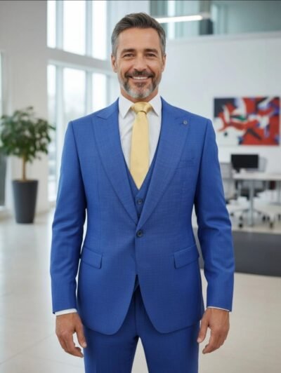 ⁦بدلة Regular Fit زر واحد مستورد Star World⁩ - الصورة ⁦2⁩