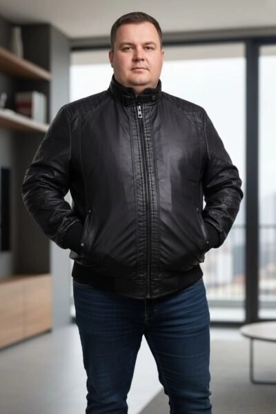 تصفيات  - جاكيت جلد نمر كبيرة شبابي  سلم