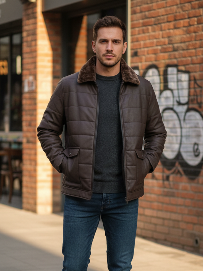 تصفيات - جاكيت شبابي نفخ سلم وتربروف مبطن